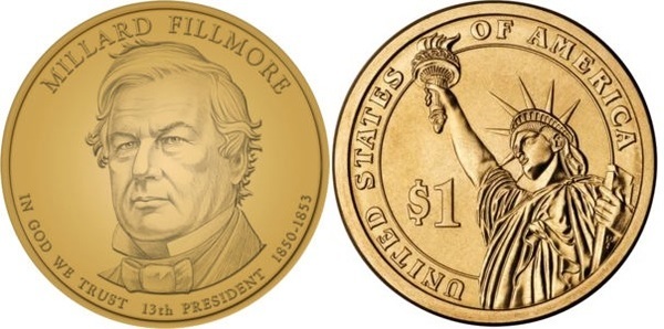 1 dollar (Presidentes dos EUA - Millard Fillmore)