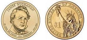 1 dollar (Presidentes dos Estados Unidos - James Buchanan)