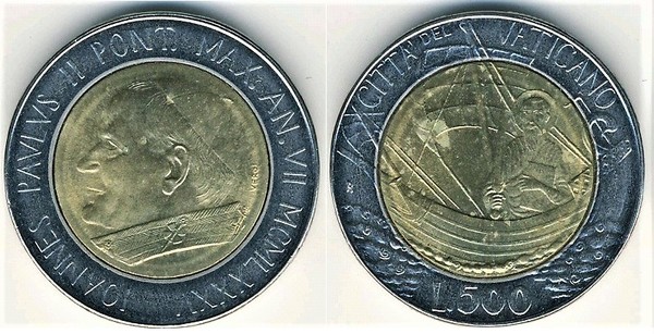 500 liras (João Paulo II)