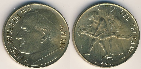 200 liras (João Paulo II)