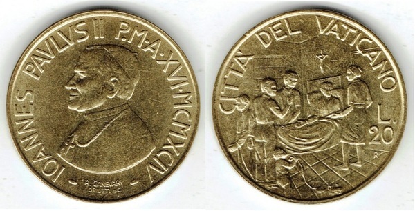 20 liras (João Paulo II)