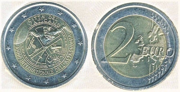 2 euro (Ano Internacional da Astronomia)