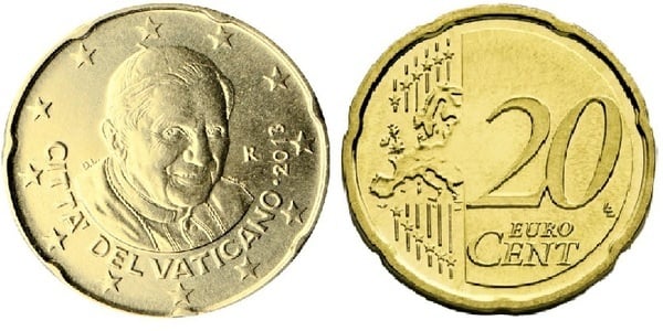 20 euro cent (Bento XVI-2º mapa)