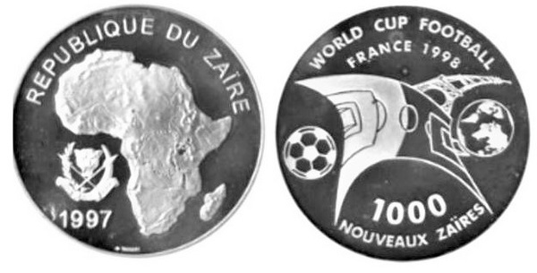 1.000 zaires (Campeonato do Mundo de Futebol - França 1998)