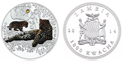 1000 kwacha (Animais em vias de extinção: Leopardo de Amur)