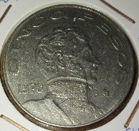 Foto 1 Moeda não identificada: 5 Pesos Mejico km 472