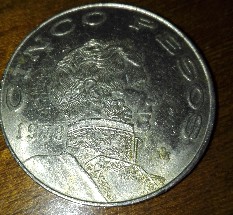 Foto 2 Moeda não identificada: 5 Pesos Mejico km 472