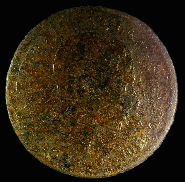 Foto 1 Moeda não identificada: Moneda muy deteriorada
