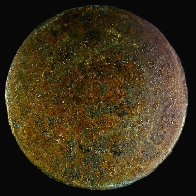 Foto 2 Moeda não identificada: Moneda muy deteriorada