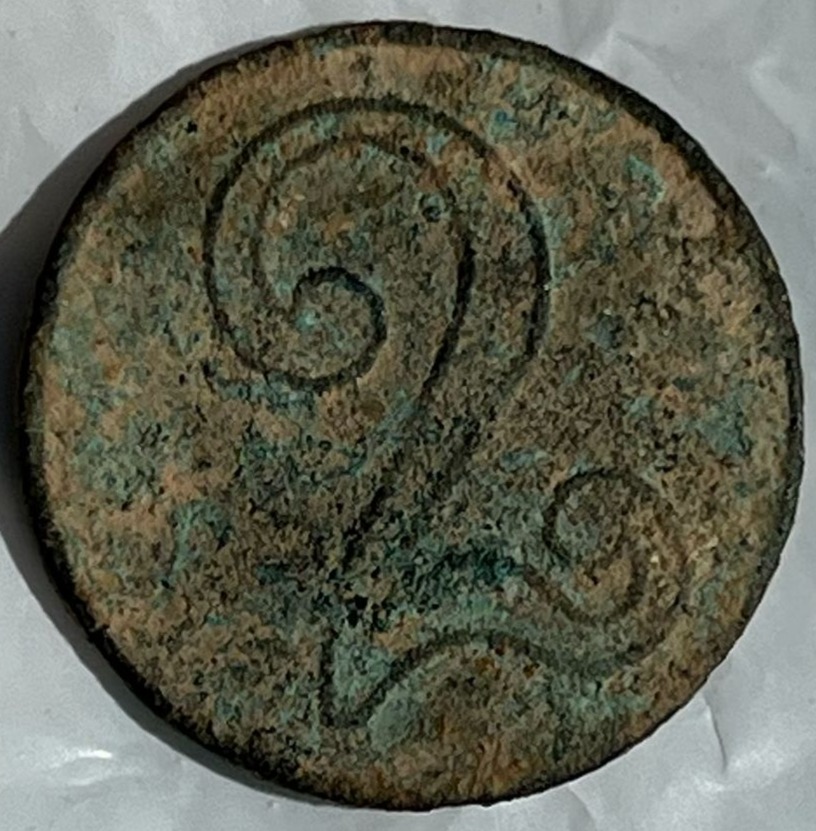 Foto 1 Moeda não identificada: Moneda posiblemente de cobre de 26mm diam.
