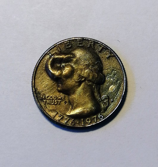 Foto 1 Moeda não identificada: Quarter dollar 1976 D